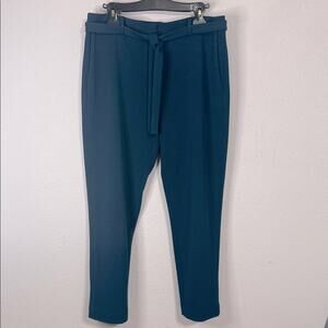DKNY Deep Turquoise Blue Trousers with Belt Size 8